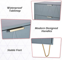 Thumbnail for blue dresser with gold knobs