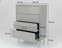 Thumbnail for white dresser with gold knobs