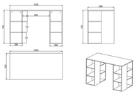Thumbnail for Computer Desk with Bookshelf Office Desk