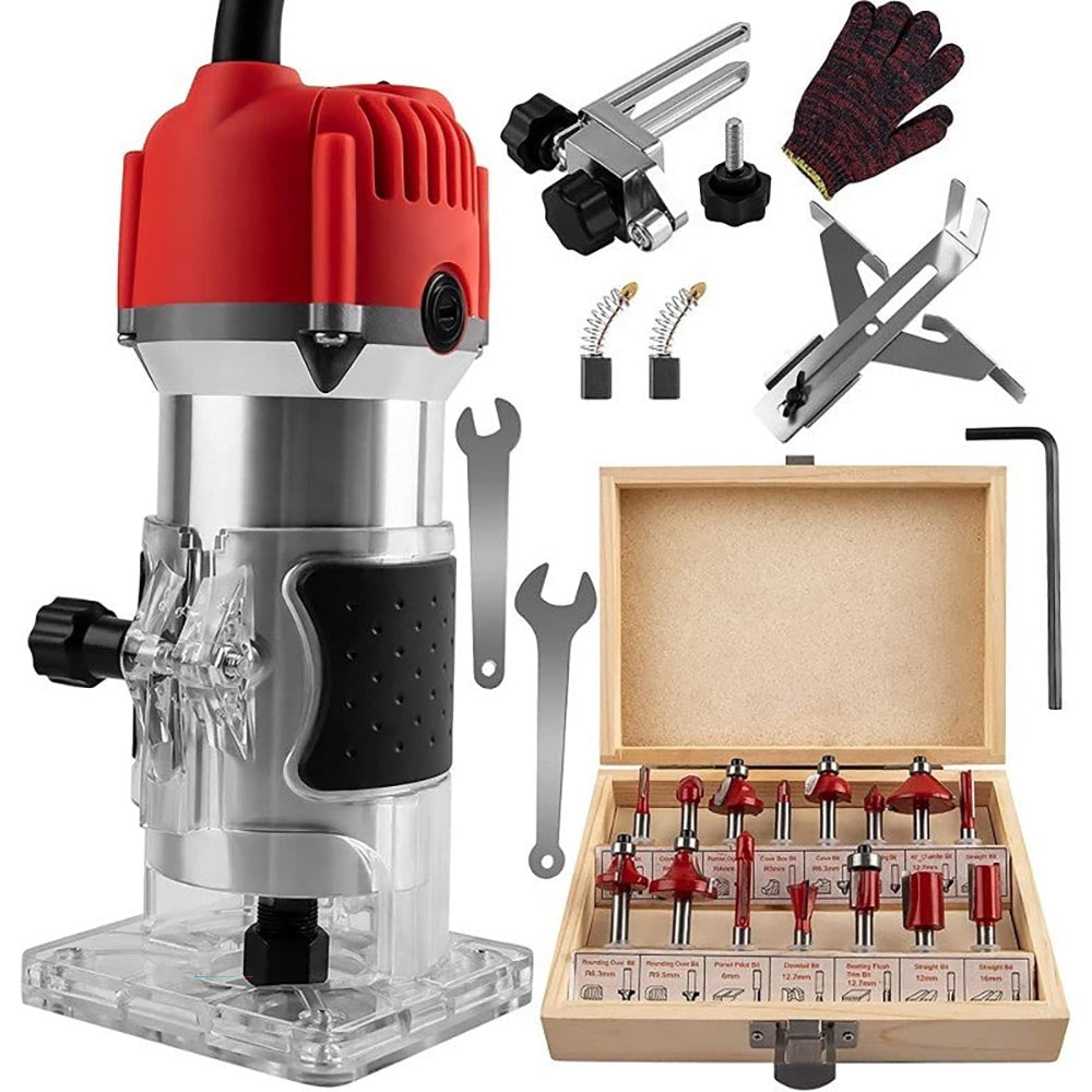 Router tool with protective gloves included