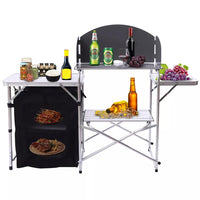 Thumbnail for Durable aluminium camping kitchen table with storage