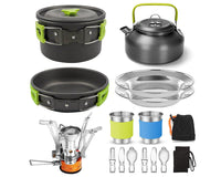 Thumbnail for Camping cookware set utensils