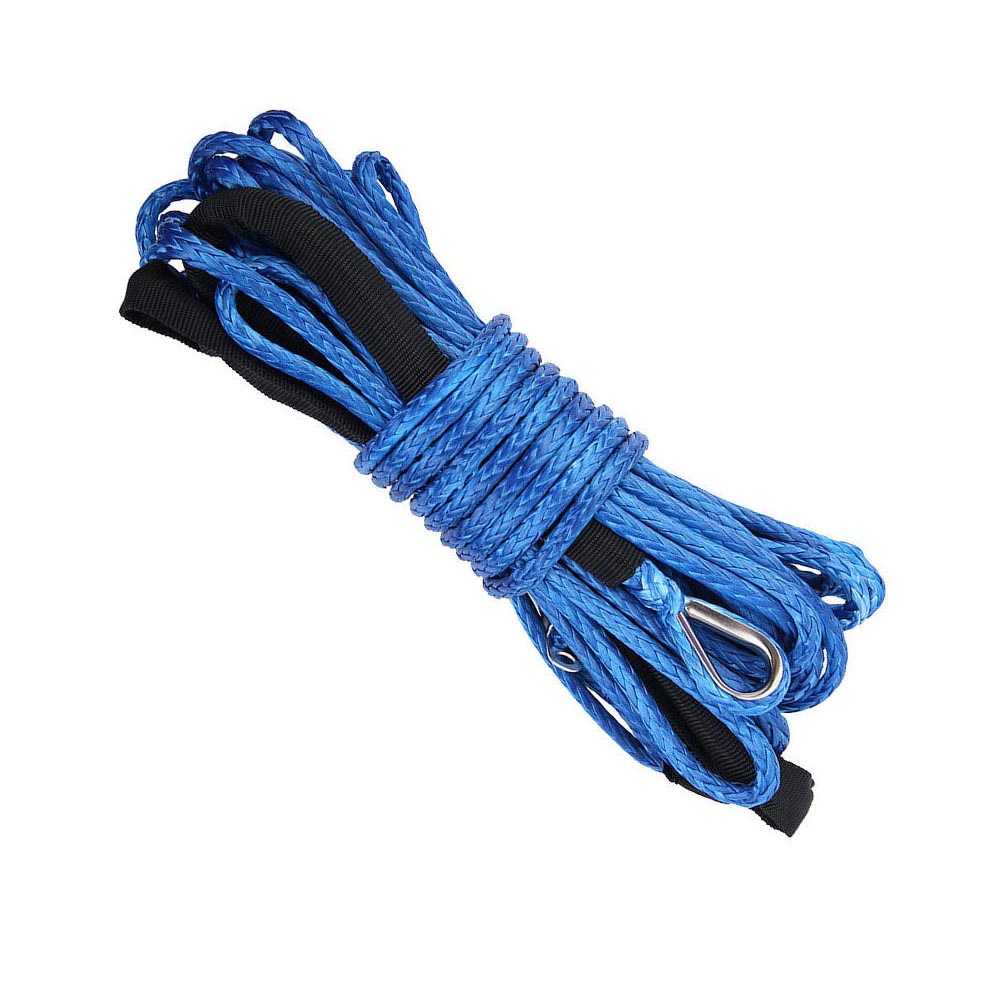 Blue winch rope with flexible buffer performance
