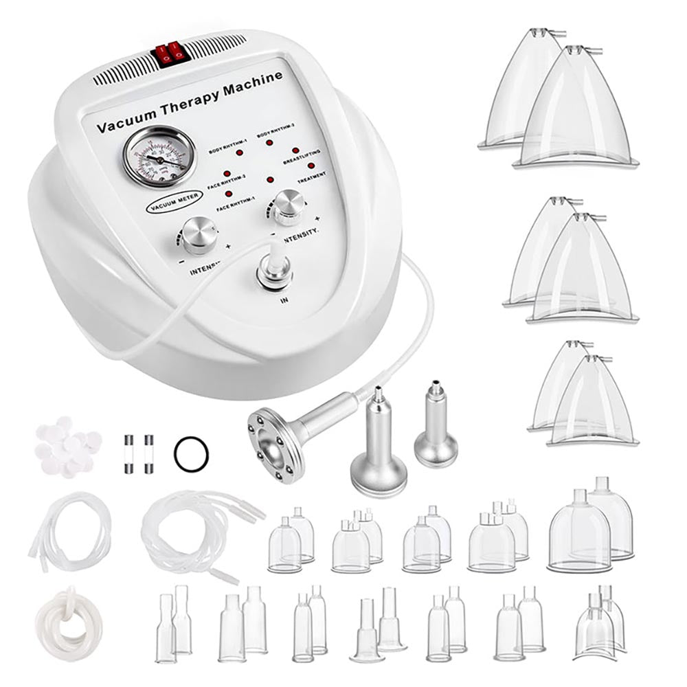Body scraping cups included in therapy set