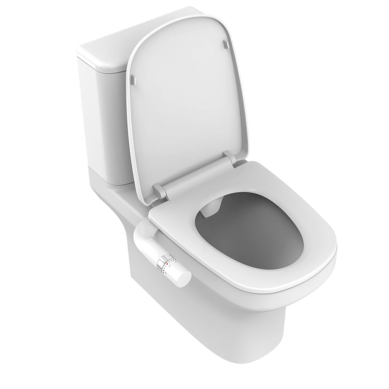 Bidet attachment ready for bathroom use
