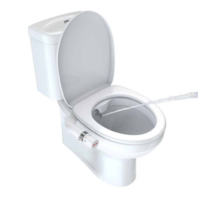 Bidet with dual nozzles for feminine wash