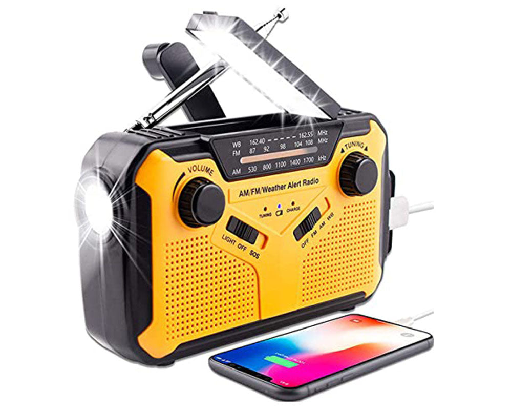 Portable emergency radio unit