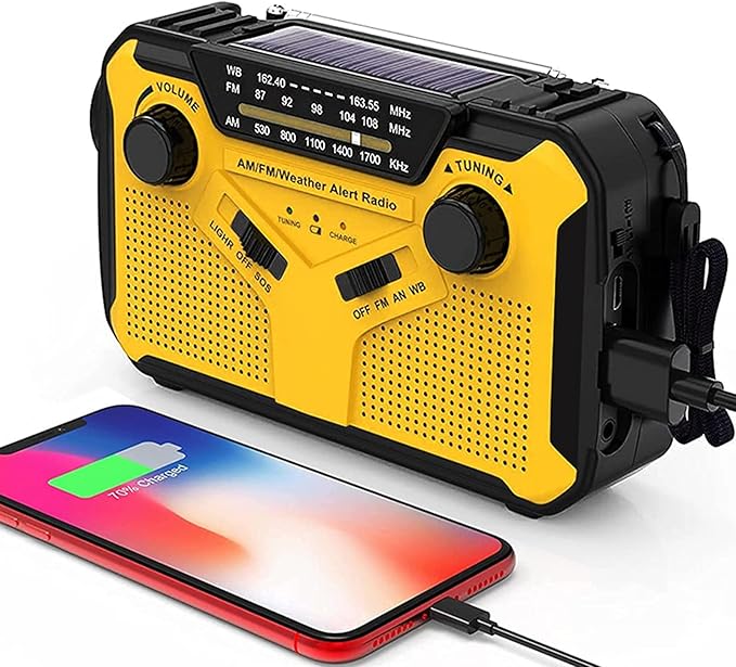 Portable emergency radio unit