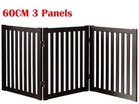 Thumbnail for Wooden Pet Safety Gate Barrier Portable Door 3 Panel Grey