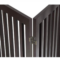 Thumbnail for Wooden Pet Safety Gate Barrier Portable Door 3 Panel Grey