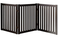 Thumbnail for Wooden Pet Safety Gate Barrier Portable Door 3 Panel Grey