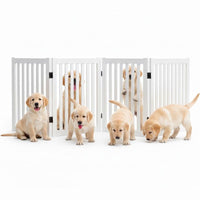 Thumbnail for white wooden pet safety gate