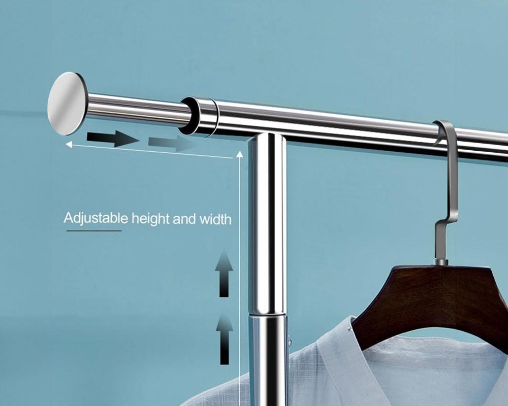 Heavy-Duty Industrial Double Rail Clothes Rack