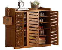 Thumbnail for Wooden 30 Pair Shoe Storage