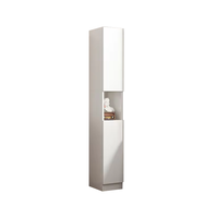 Thumbnail for Bathroom tower cabinet shelves with organised items
