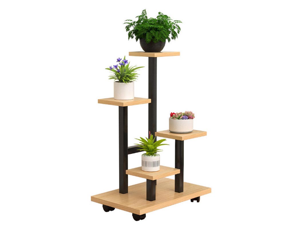 Flower stand with sturdy seamless welded metal frame
