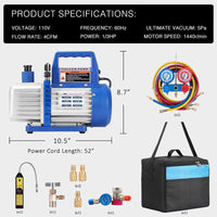 Thumbnail for 4CFM Vacuum Pump 1/3HP HVAC Air Conditioning Refrigeration Kit