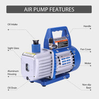 Thumbnail for 4CFM Vacuum Pump 1/3HP HVAC Air Conditioning Refrigeration Kit