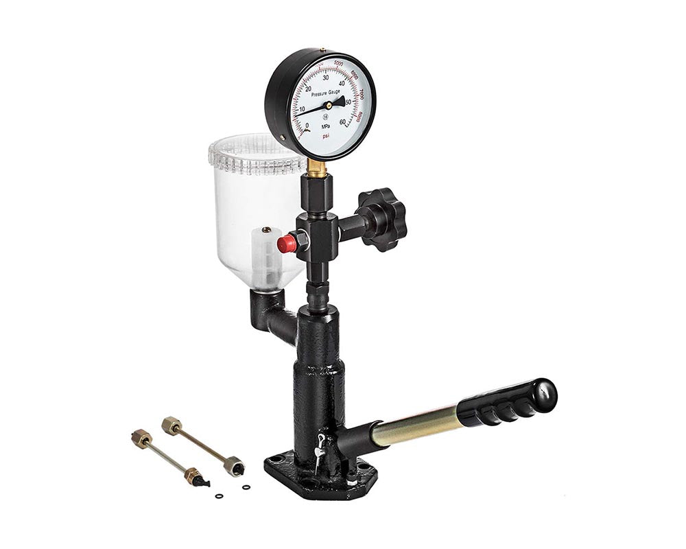 Diesel injector tester with oil pipes and delivery valve