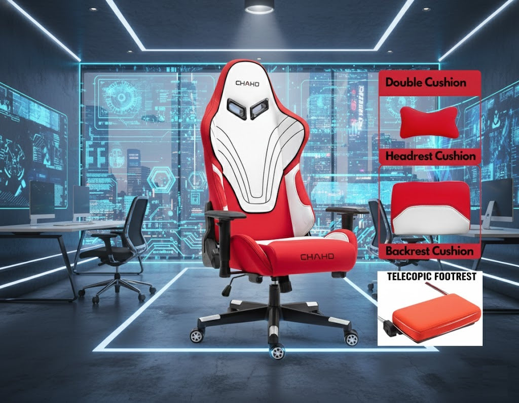 gaming chair seat cushion red