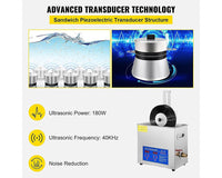Thumbnail for Vinyl Records Washer 6.5L Ultrasonic Cleaner 180W