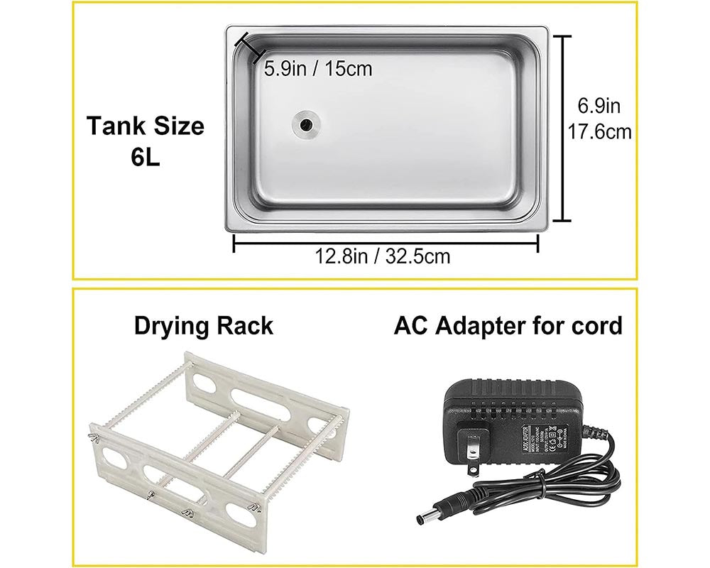 Vinyl Records Washer 6.5L Ultrasonic Cleaner 180W