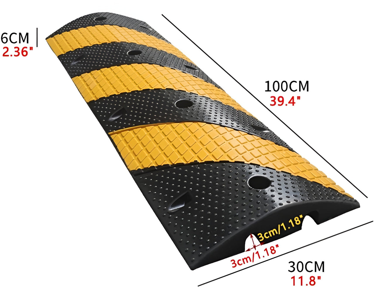 1 Channel Floor Cable Protector Solid Ramp 4Pack
