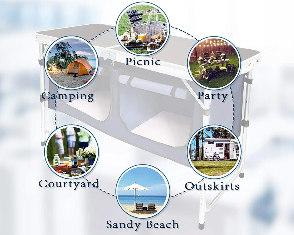 Outdoor picnic table