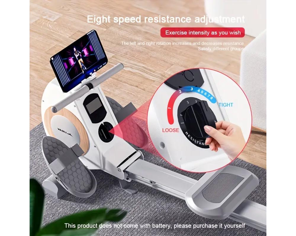 Flywheel Rowing Stepping Machine Flywheel Mechanical Rowing Machine Magnetic Resistance 8 Levels – Homyspire