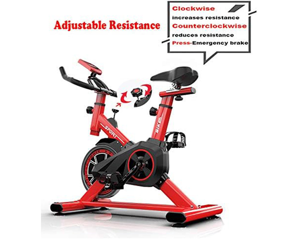 Exercise bike side profile view