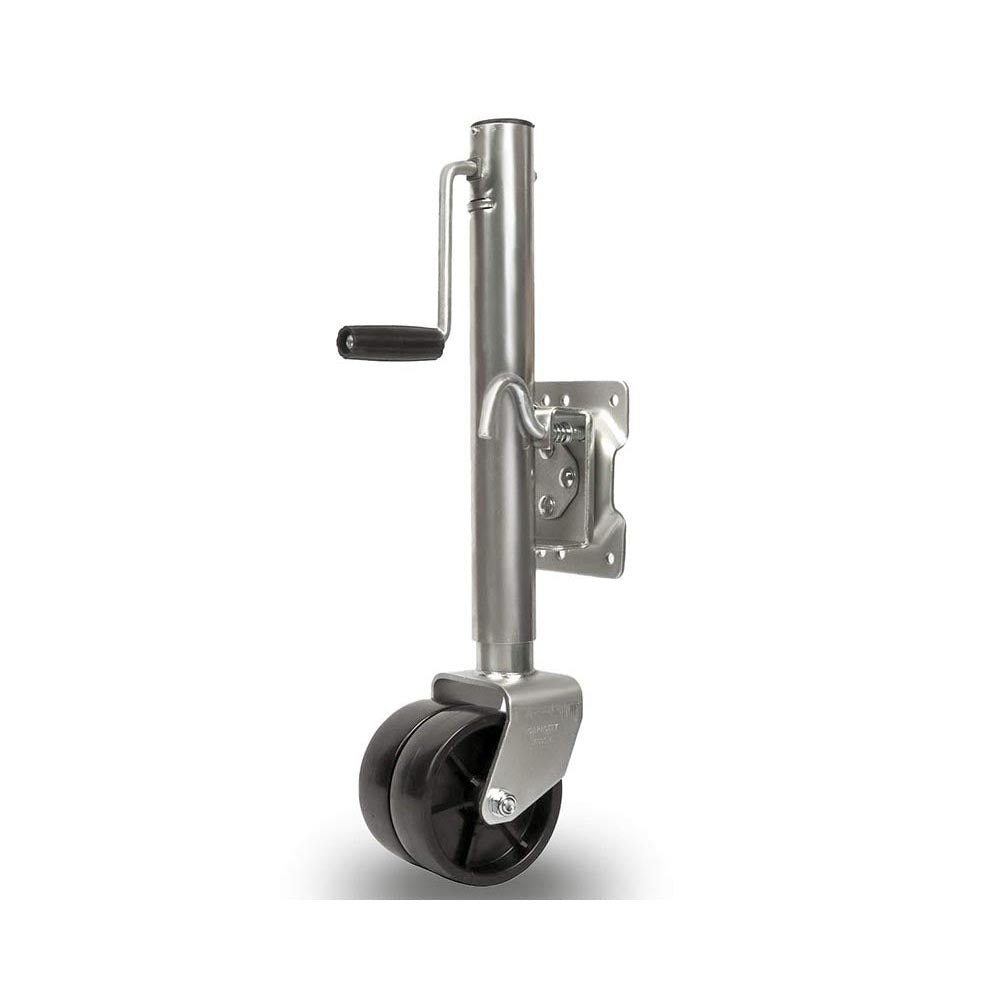 Durable jockey wheel trailer jack with water-resistant finish