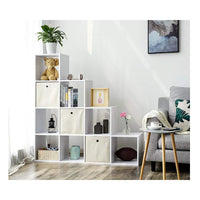 Thumbnail for CURA 10 compartment white bookshelf
