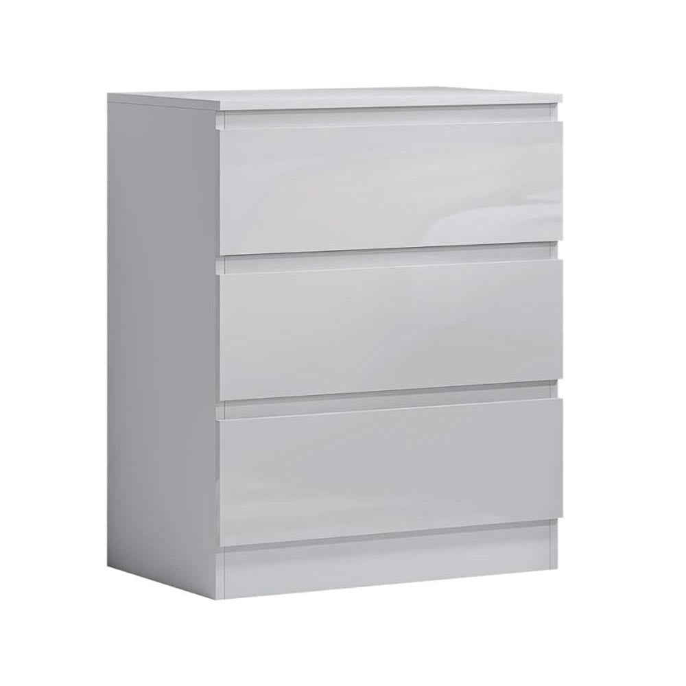 CURA 3 drawer bedside table