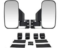 Thumbnail for Side mirrors for UTV ATV black pair front view