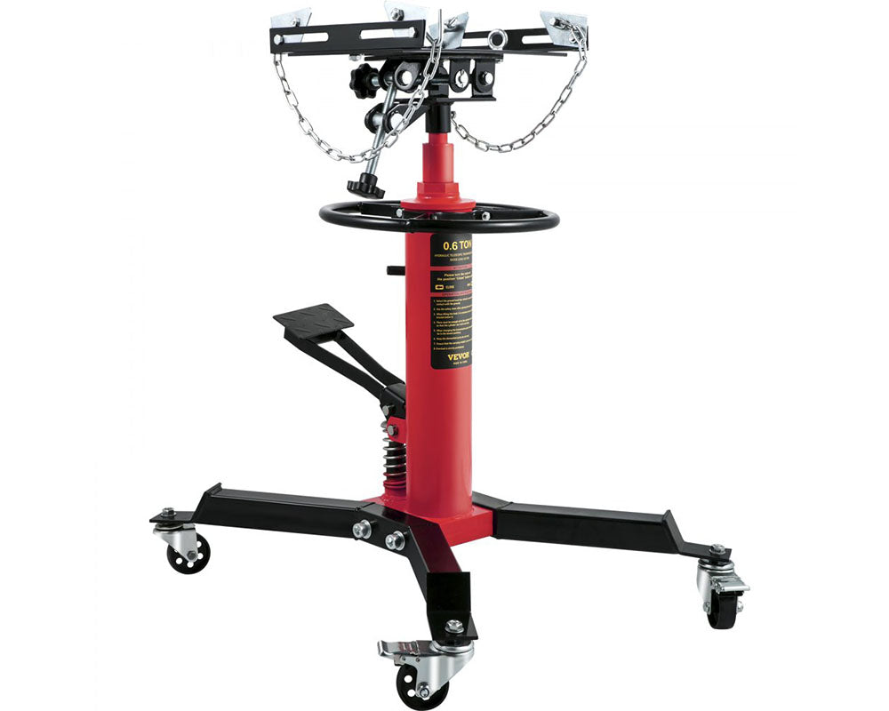 Transmission jack with safety chain