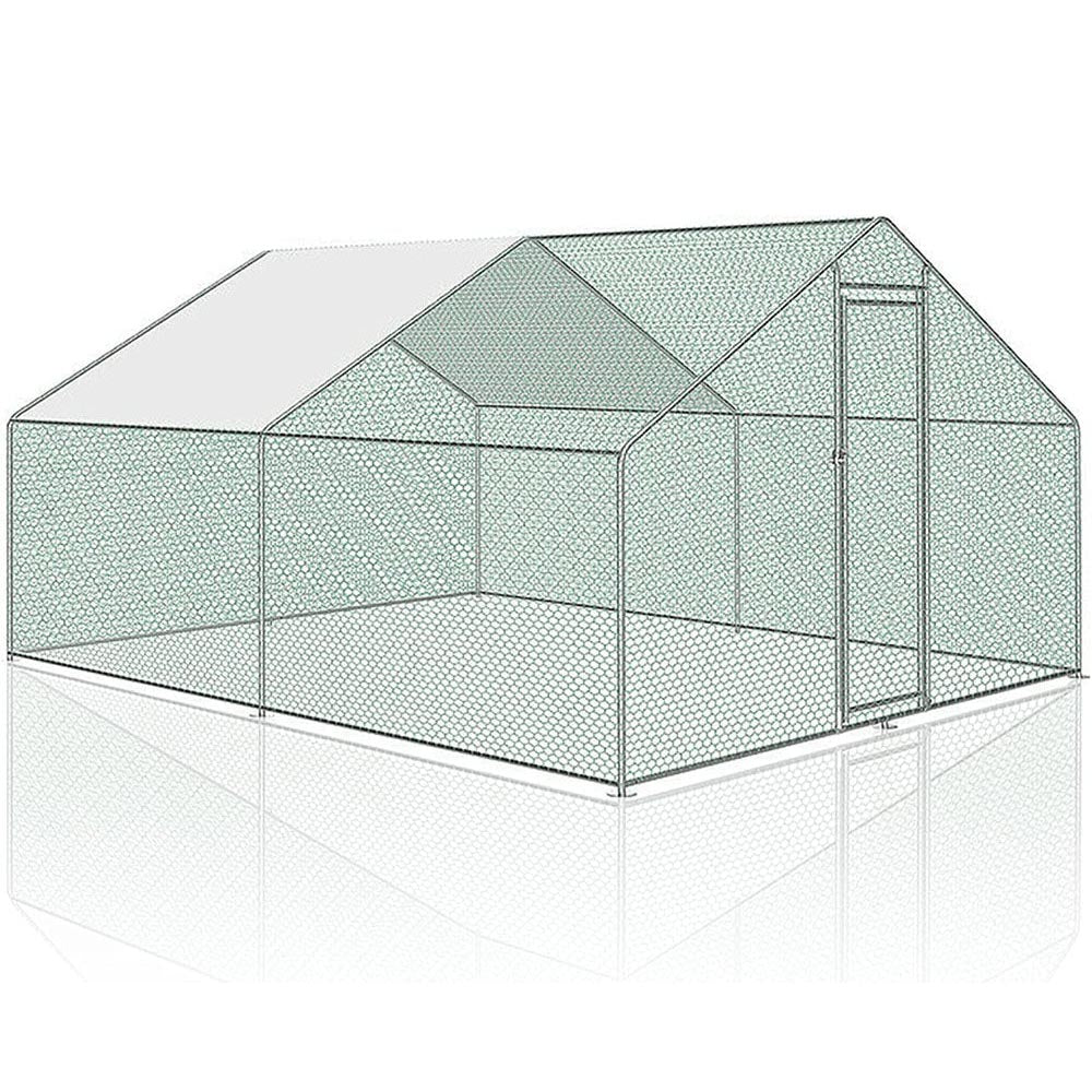 Easy to clean galvanized steel chicken coop interior