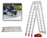 Thumbnail for Aluminum Folding Ramp 340KG Loading Capacity Motorbike Loading Ramp 2260mm Long