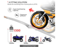 Thumbnail for Aluminum Folding Ramp 340KG Loading Capacity Motorbike Loading Ramp 2260mm Long