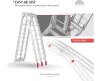 Thumbnail for Aluminum Folding Ramp 340KG Loading Capacity Motorbike Loading Ramp 2260mm Long