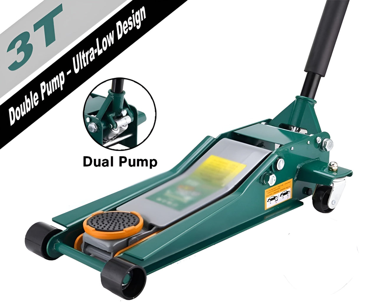 3 Ton Hydraulic Floor Jack – Heavy Duty Low Profile Car Jack for Garage Workshop