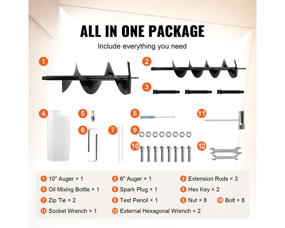 1450W Post Hole Digger 52CC