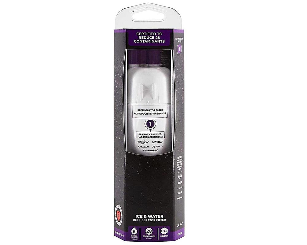 Water filter with NSF certification label