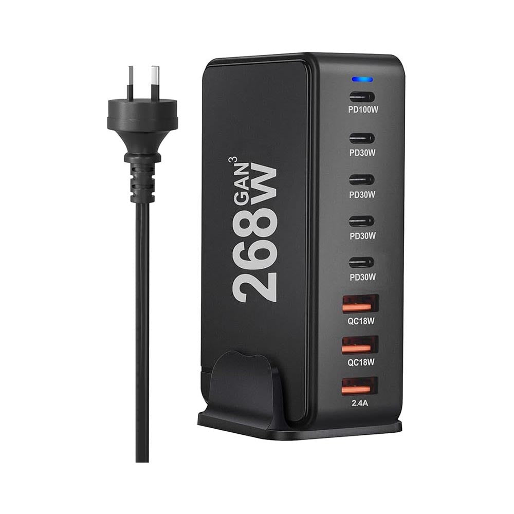 8 Port 268W USB C Charger Station