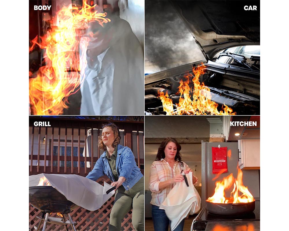 Fire Emergency Safety Blanket 1m x 1m