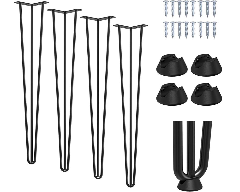Hairpin Table Legs packaging and contents