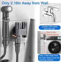 Thumbnail for Close-up of stainless steel bidet nozzle and brass valve