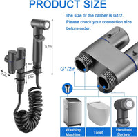 Thumbnail for Bidet sprayer with brushed finish fitting NZ plumbing