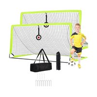 Thumbnail for Soccer Goal Set Kids 2 Pack Portable Foldable Football Goal Nets