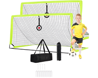 Thumbnail for Soccer Goal Set Kids 2 Pack Portable Foldable Football Goal Nets