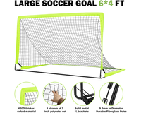 Thumbnail for Soccer Goal Set Kids 2 Pack Portable Foldable Football Goal Nets